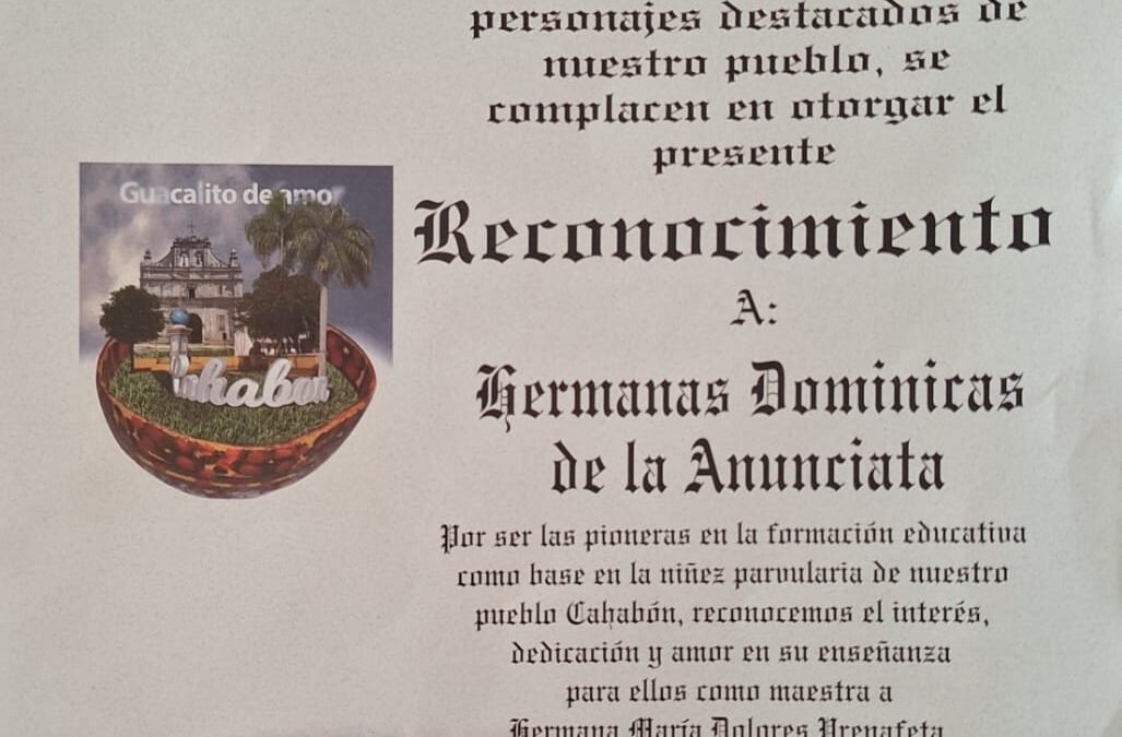 VALIOSO RECONOCIMIENTO